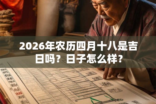 2026年农历四月十八是吉日吗？日子怎么样？
