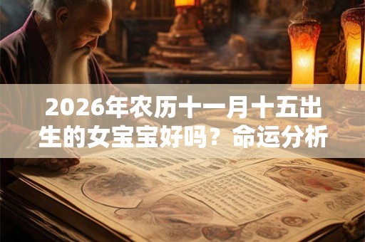 2026年农历十一月十五出生的女宝宝好吗？命运分析大全