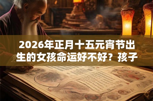 2026年正月十五元宵节出生的女孩命运好不好?孩子命硬? 2026年正月十五元宵节出生的女孩命运好不好?孩子命硬?