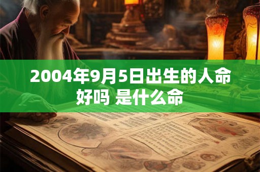 2004年9月5日出生的人命好吗 是什么命