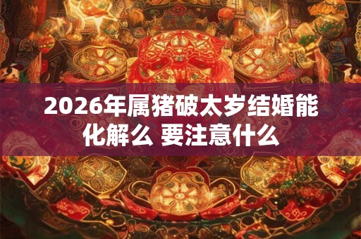 2026年属猪破太岁结婚能化解么 要注意什么
