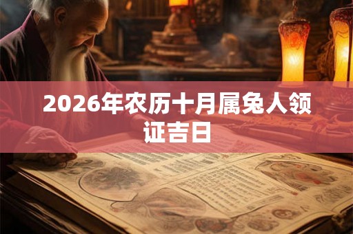 2026年农历十月属兔人领证吉日