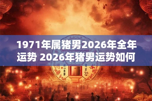 1971年属猪男2026年全年运势 2026年猪男运势如何