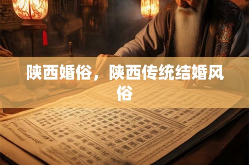 陕西婚俗，陕西传统结婚风俗