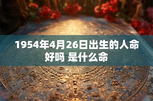 1954年4月26日出生的人命好吗 是什么命