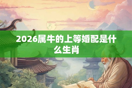 2026属牛的上等婚配是什么生肖