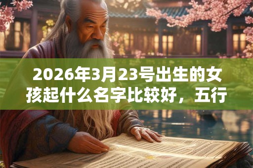 2026年3月23号出生的女孩起什么名字比较好，五行属什么