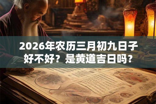 2026年农历三月初九日子好不好？是黄道吉日吗？