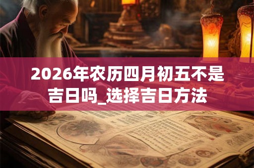 2026年农历四月初五不是吉日吗_选择吉日方法