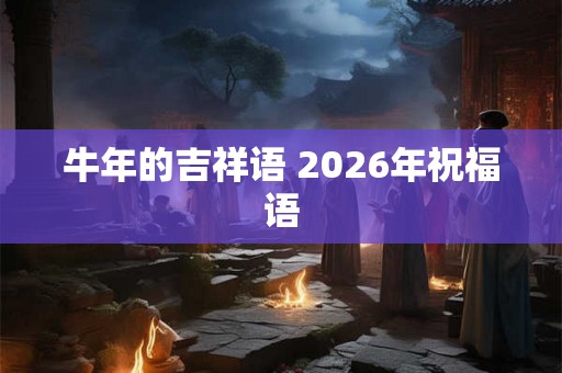 牛年的吉祥语 2026年祝福语