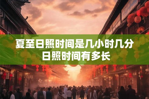 夏至日照时间是几小时几分 日照时间有多长 夏至日照时间是几小时几分 日照时间有多长