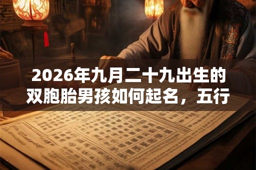 2026年九月二十九出生的双胞胎男孩如何起名,五行属什么 2026年九月二十九出生的双胞胎男孩如何起名,五行属什么