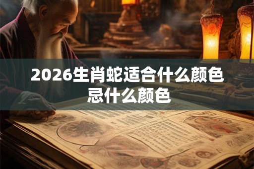 2026生肖蛇适合什么颜色 忌什么颜色