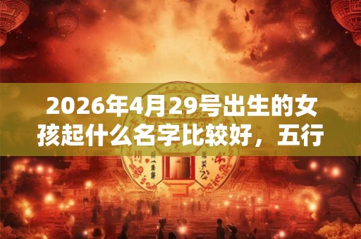 2026年4月29号出生的女孩起什么名字比较好，五行属什么