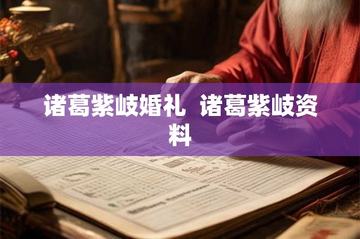 诸葛紫岐婚礼 诸葛紫岐资料 诸葛紫岐婚礼 诸葛紫岐资料