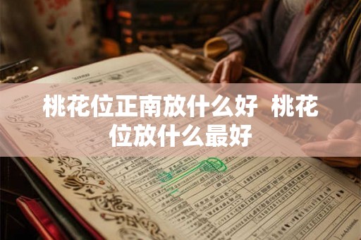 桃花位正南放什么好  桃花位放什么最好