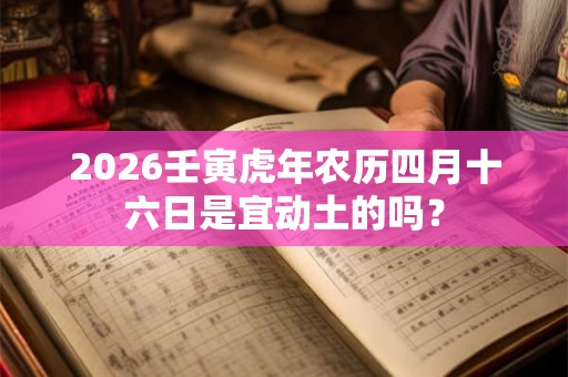 2026壬寅虎年农历四月十六日是宜动土的吗? 2026壬寅虎年农历四月十六日是宜动土的吗?