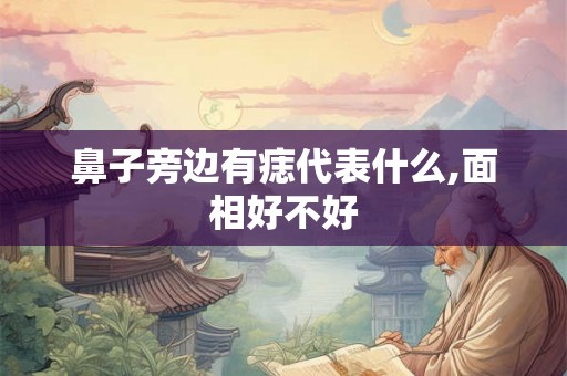 鼻子旁边有痣代表什么,面相好不好
