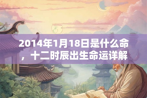 2014年1月18日是什么命，十二时辰出生命运详解