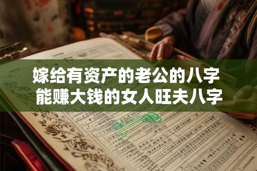 嫁给有资产的老公的八字 能赚大钱的女人旺夫八字