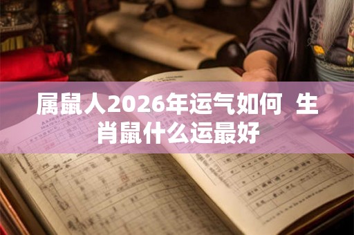 属鼠人2026年运气如何  生肖鼠什么运最好