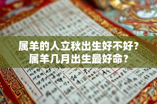 属羊的人立秋出生好不好？属羊几月出生最好命？