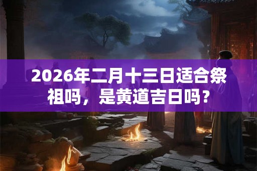 2026年二月十三日适合祭祖吗,是黄道吉日吗? 2026年二月十三日适合祭祖吗,是黄道吉日吗?