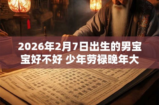 2026年2月7日出生的男宝宝好不好 少年劳禄晚年大利