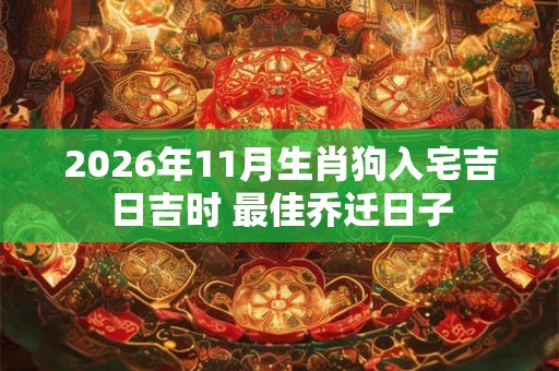 2026年11月生肖狗入宅吉日吉时 最佳乔迁日子
