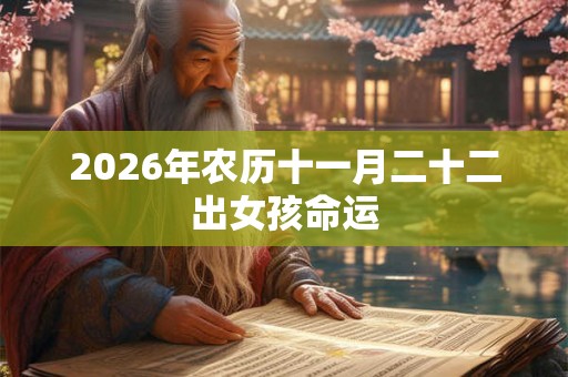 2026年农历十一月二十二出女孩命运