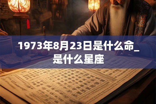 1973年8月23日是什么命_是什么星座
