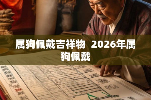 属狗佩戴吉祥物  2026年属狗佩戴
