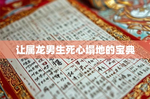 让属龙男生死心塌地的宝典