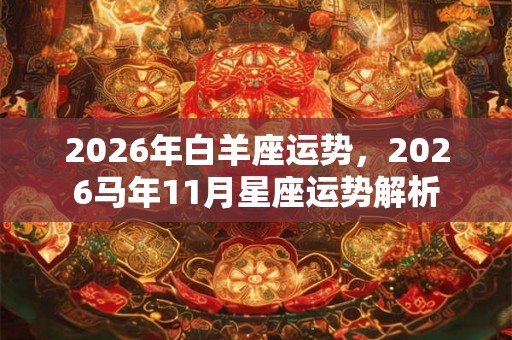 2026年白羊座运势，2026马年11月星座运势解析