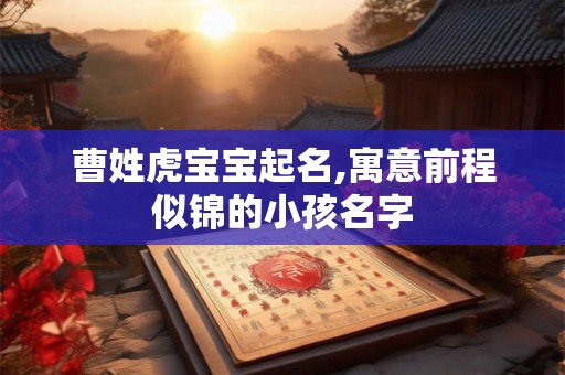 曹姓虎宝宝起名,寓意前程似锦的小孩名字