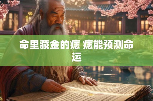 命里藏金的痣 痣能预测命运