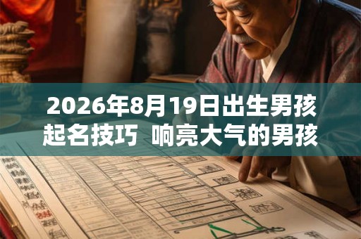 2026年8月19日出生男孩起名技巧  响亮大气的男孩名字