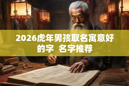 2026虎年男孩取名寓意好的字  名字推荐