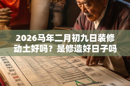 2026马年二月初九日装修动土好吗?是修造好日子吗 2026马年二月初九日装修动土好吗?是修造好日子吗