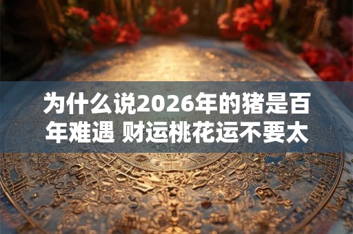 为什么说2026年的猪是百年难遇 财运桃花运不要太差