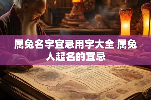 属兔名字宜忌用字大全 属兔人起名的宜忌