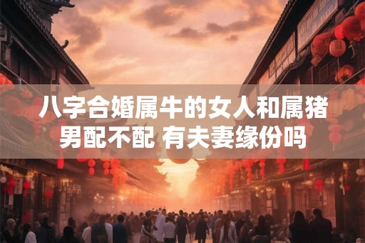 八字合婚属牛的女人和属猪男配不配 有夫妻缘份吗