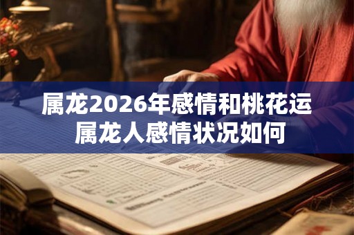 属龙2026年感情和桃花运 属龙人感情状况如何