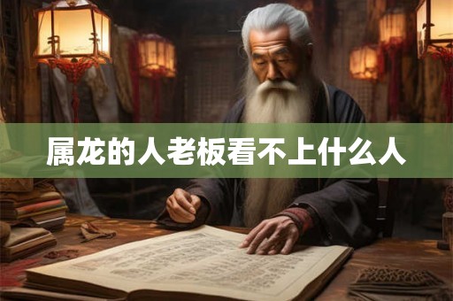 属龙的人老板看不上什么人