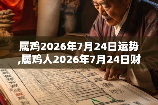 属鸡2026年7月24日运势,属鸡人2026年7月24日财运,生肖鸡2026年7月24日运势 属鸡2026年7月24日运势,属鸡人2026年7月24日财运,生肖鸡2026年7月24日运势
