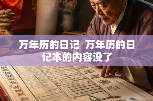 万年历的日记  万年历的日记本的内容没了
