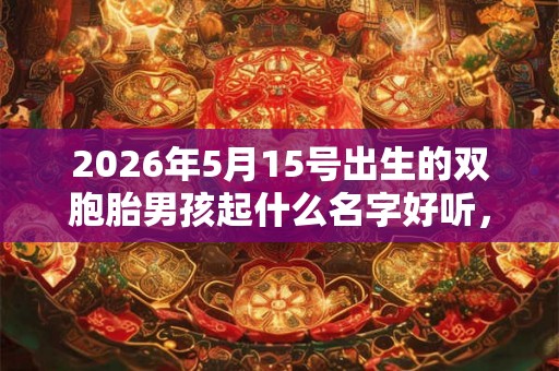 2026年5月15号出生的双胞胎男孩起什么名字好听，五行属什么