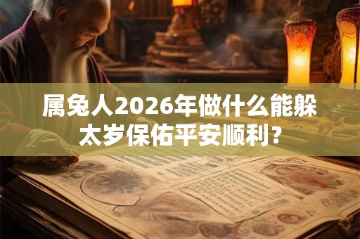 属兔人2026年做什么能躲太岁保佑平安顺利？