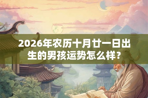2026年农历十月廿一日出生的男孩运势怎么样？