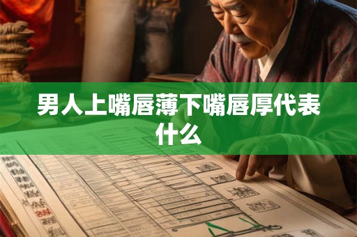 男人上嘴唇薄下嘴唇厚代表什么